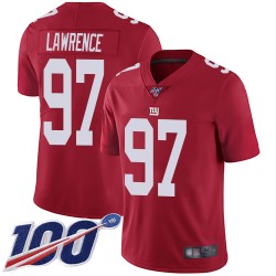 Limited Men's Dexter Lawrence Red Jersey - #97 Football New York Giants 100th Season Inverted Legend