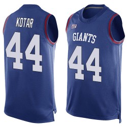 Limited Men's Doug Kotar Royal Blue Jersey - #44 Football New York Giants Player Name & Number Tank Top