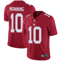 Limited Men's Eli Manning Red Jersey - #10 Football New York Giants Inverted Legend