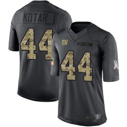 Limited Men's Doug Kotar Black Jersey - #44 Football New York Giants 2016 Salute to Service