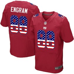 Elite Men's Evan Engram Red Alternate Jersey - #88 Football New York Giants USA Flag Fashion
