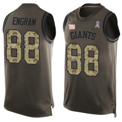 Limited Men's Evan Engram Green Jersey - #88 Football New York Giants Salute to Service Tank Top