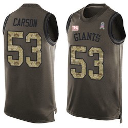 Limited Men's Harry Carson Green Jersey - #53 Football New York Giants Salute to Service Tank Top