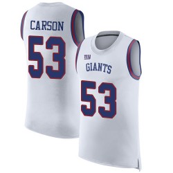 Limited Men's Harry Carson White Jersey - #53 Football New York Giants Rush Player Name & Number Tank Top
