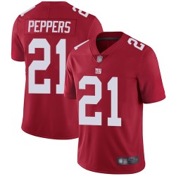 Limited Men's Jabrill Peppers Red Jersey - #21 Football New York Giants Inverted Legend