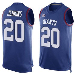 Limited Men's Janoris Jenkins Royal Blue Jersey - #20 Football New York Giants Player Name & Number Tank Top