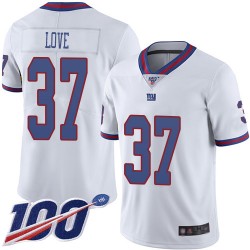 Limited Men's Julian Love White Jersey - #37 Football New York Giants 100th Season Rush Vapor Untouchable