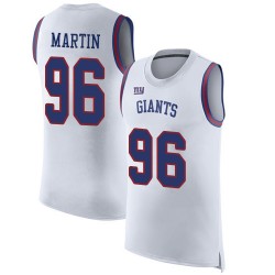 Limited Men's Kareem Martin White Jersey - #96 Football New York Giants Rush Player Name & Number Tank Top