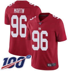 Limited Men's Kareem Martin Red Jersey - #96 Football New York Giants 100th Season Inverted Legend
