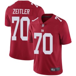 Limited Men's Kevin Zeitler Red Jersey - #70 Football New York Giants Inverted Legend