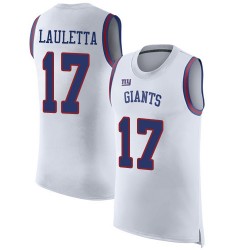 Limited Men's Kyle Lauletta White Jersey - #17 Football New York Giants Rush Player Name & Number Tank Top