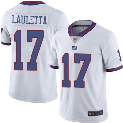Limited Men's Kyle Lauletta White Jersey - #17 Football New York Giants Rush Vapor Untouchable